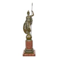 A BRONZE SCULPTURE OF ATHENA GIUSTINIANI A BRONZE SCULPTURE OF ATHENA GIUSTINIANI