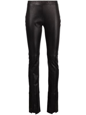 Rosetta Getty pantalon skinny à ourlet fendu - Noir