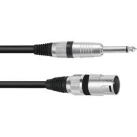 Omnitronic 3022519C XLR Adapterkabel [1x XLR-stekker 3-polig - 1x Jackplug male 6,3 mm (mono)] 5.00 m Zwart