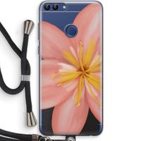 Pink Ellila Flower: Huawei P Smart (2018) Transparant Hoesje met koord