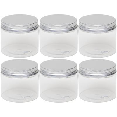 Kleine weckpot / inmaakpot - 6x - 150 ml - kunststof - met schroefdeksel - 7 x 6 cm