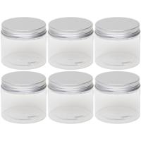 Kleine weckpot / inmaakpot - 6x - 150 ml - kunststof - met schroefdeksel - 7 x 6 cm