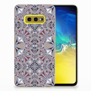 Samsung Galaxy S10e TPU Siliconen Hoesje Flower Tiles