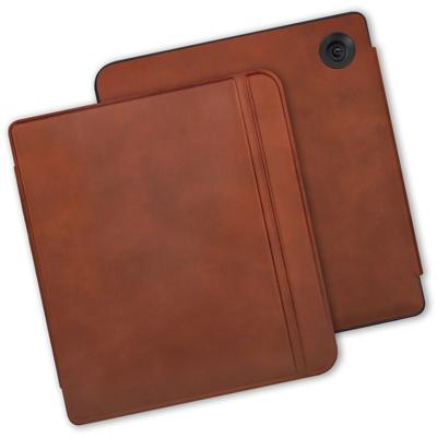 Lunso Kobo Libra Colour hoes (7 inch) - echt leren sleepcover - Cognac