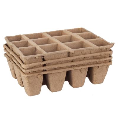 Stekpotje / kweekpot - 4x stuks - 16 x 12 x 5 cm - turfpotjes - moestuinpotjes