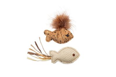 Beeztees Beeztees Catnip Visje Sadie Kattenspeelgoed Pluche Bruin 2st.