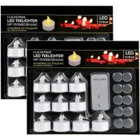 20x LED theelichtjes/waxinelichtjes 3,5 cm inclusief afstandsbediening