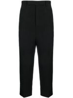 Rick Owens pantalon en laine vierge à coupe courte - Noir