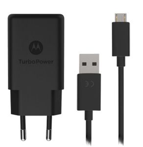 Motorola Originele Motorola USB snellader 15W + Micro-USB kabel Zwart