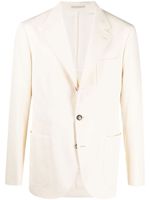 Brunello Cucinelli blazer cintré à simple boutonnage - Blanc
