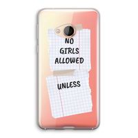 No Girls Allowed Unless: HTC U Play Transparant Hoesje