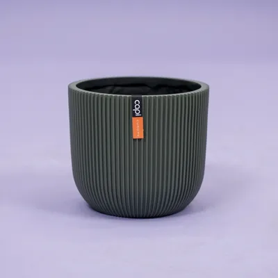 Bloempot Bol Groove Groen 17 15 Capi Europe