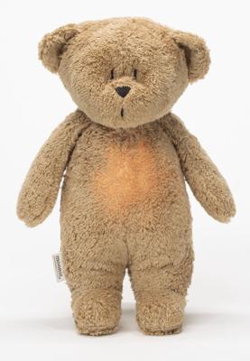 Moonie Moonie The Humming Bear Cappuccino Natur 2.0 - hartslag knuffel - beer