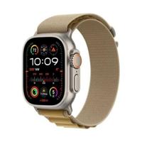 Apple Watch Ultra 2 GPS + Cellular 49mm Titanium Case met Tan Alpine Loop - Large Smartwatch Beige