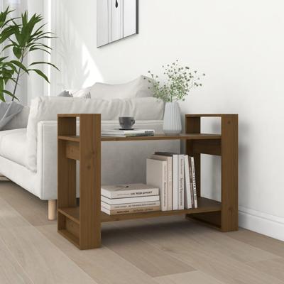Boekenkast/kamerscherm 80x35x56,5 cm massief hout honingbruin