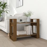 Boekenkast/kamerscherm 80x35x56,5 cm massief hout honingbruin - thumbnail