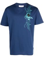 Philipp Plein t-shirt à patch logo SS Chrome - Bleu - thumbnail