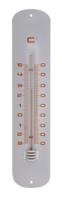 Muurthermometer metaal wit 30x6,5x1 cm - Nature