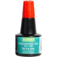 Q-CONNECT stempelinkt, flesje van 28 ml, rood