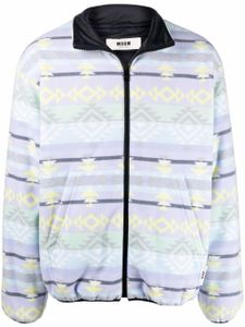 MSGM veste zippée à col cheminée - Violet