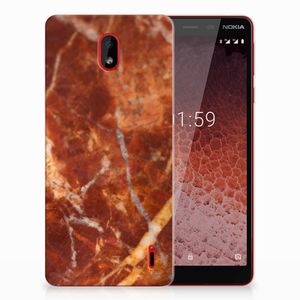 Nokia 1 Plus TPU Siliconen Hoesje Marmer Bruin