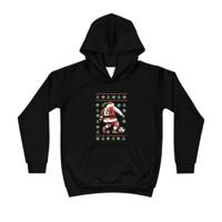 Hoodie regular zwart - kids - Santi 29 Kersttrui - logo voor groot