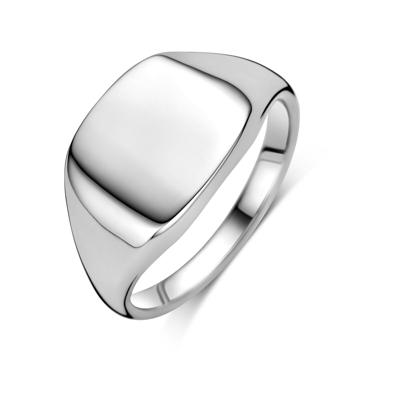 Elegante Gerhodineerde Zilveren Graveerring - 10,5 mm Breed