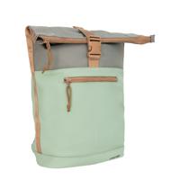 New Rebels Ferron New York Rolltop Rugzak 16L Laptop Werktas / Schooltas Sage Green