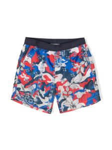 Moncler Enfant short de bain à imprimé camouflage - Bleu