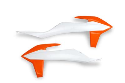 UFO PLAST Radiator covers ufo ktm white/ orange