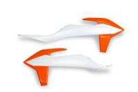 UFO PLAST Radiator covers ufo ktm white/ orange