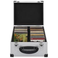 VidaXL Cd-koffer voor 40 cd&apos;s aluminium abs zilverkleurig