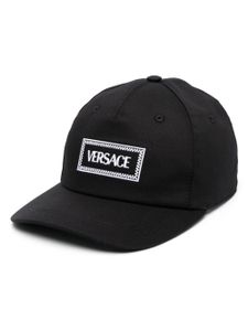 Versace casquette à logo brodé - Noir