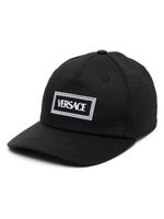 Versace casquette à logo brodé - Noir