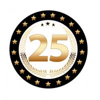 25x Luxe Bierviltjes 25 jaar feestartikelen 25x Luxe Bierviltjes 25 jaar feestartikelen