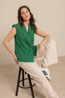 Gina long gilet - grass green - 13721