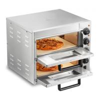 VEVOR commerciële pizzaoven oven 356 mm roestvrij staal elektrisch 4 knoppen