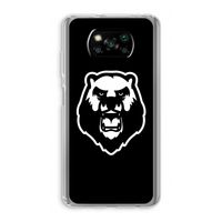 Angry Bear (black): Xiaomi Poco X3 Pro Transparant Hoesje