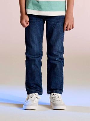 Onverwoestbare rechte relaxjeans jongens, eenvoudig aan te trekken ongewassen denim