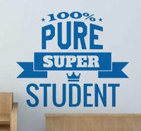 Muursticker 100% Pure Super Student