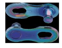 KMC verbindingsschakel connector 12nr aurora blue 2pcs/card