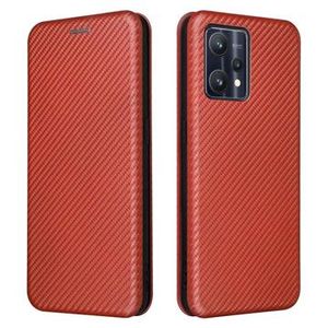 OnePlus Nord CE 2 Lite 5G Flip Case - Koolstofvezel - Oranje