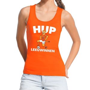 Nederlands elftal supporter tanktop / mouwloos shirt Hup Leeuwinnen oranje voor dames XL  -