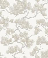 Dutch Wallcoverings Wall Fabric/Bs1 Pine Tree White - Wit