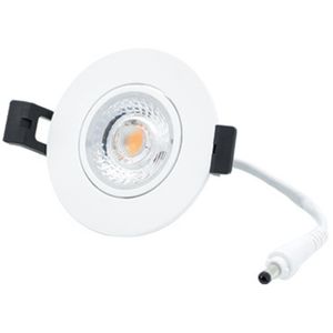 LED Camini Downlight rond kantelbaar 8W 36º 2.700K/DTW IP44 dimbaar Wit
