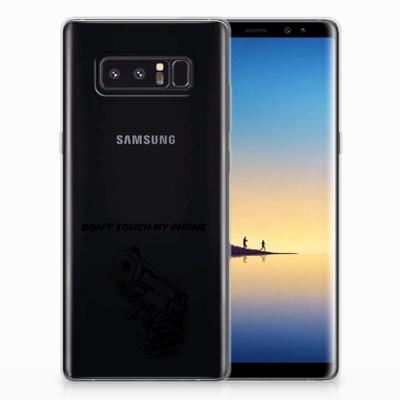 Samsung Galaxy Note 8 Silicone-hoesje Gun Don't Touch My Phone Samsung Galaxy Note 8 Silicone-hoesje Gun Don't Touch My Phone