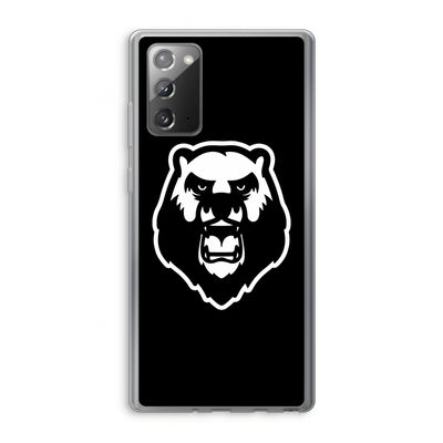 Angry Bear (black): Samsung Galaxy Note 20 / Note 20 5G Transparant Hoesje