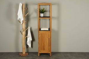 Staande badkamerkast teakhout Tall cabinet 180 cm