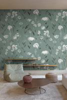 Behang Ray of Flower Rol Softgreen Behang Ray of Flower Rol Softgreen