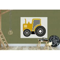 Designed4Kids behangpaneel tractor oker